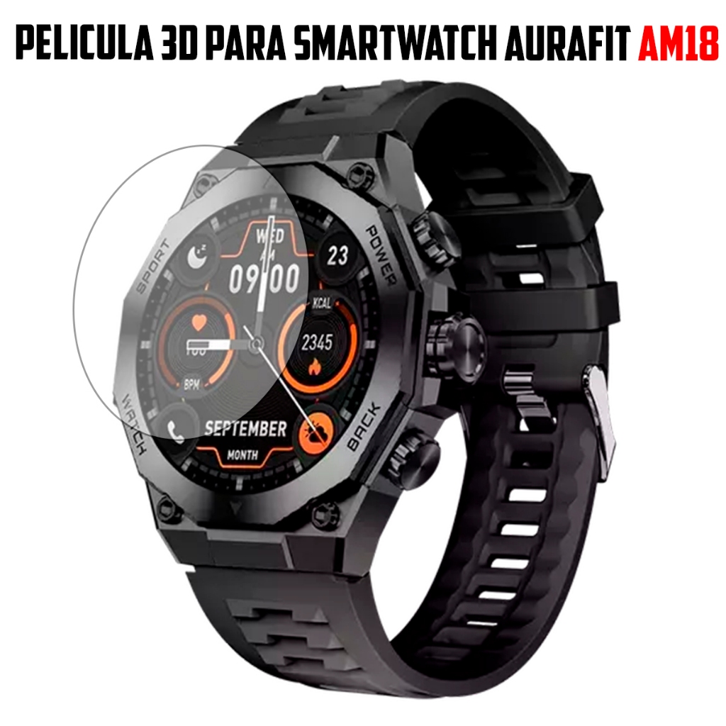 Película para Smartwatch Aurafit AM18 de vidro temperado Proteção de Tela
