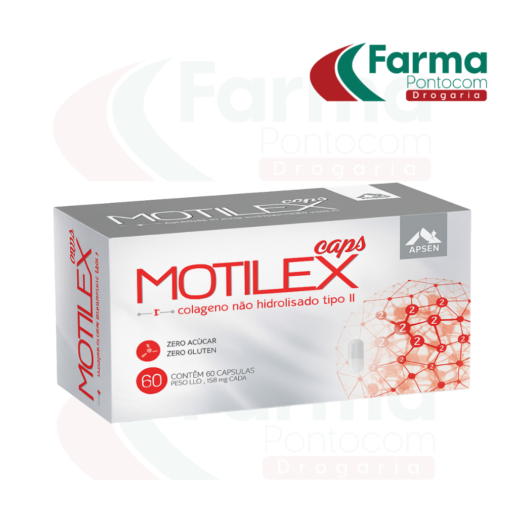 Motilex Caps Colágeno Tipo 2 Não Hidrolizado Com 60 Cápsulas