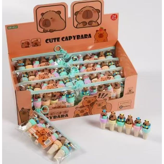 Canetinhas formado casquinha com elementos de desenho animado 6 cores em Oferta na Shopee