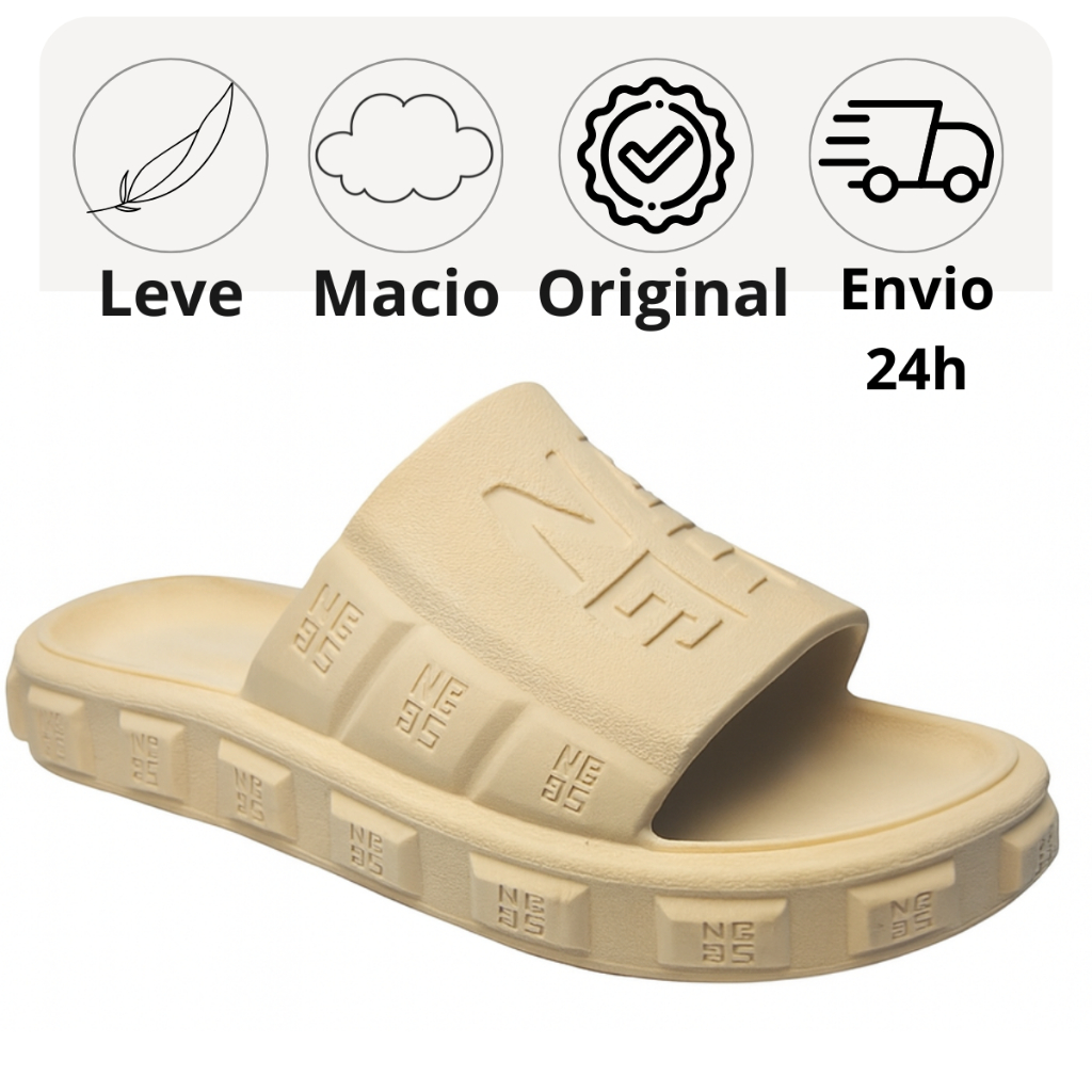 Slide Nuvem Tratorado Masculino Casual Estiloso Leve Macio Chinelo Unissex Envio Rapido