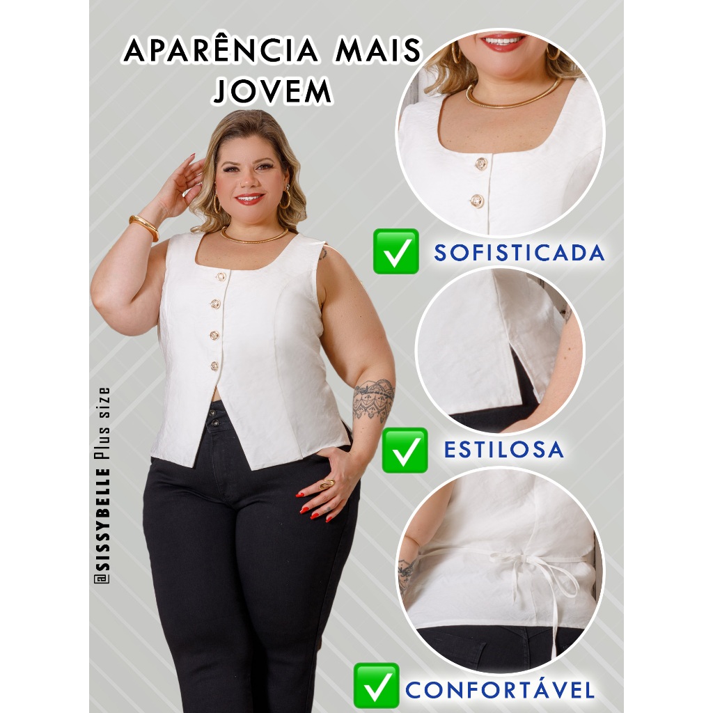 Casaco Feminino Plus Size: Onde Comprar | BuscaProdutos