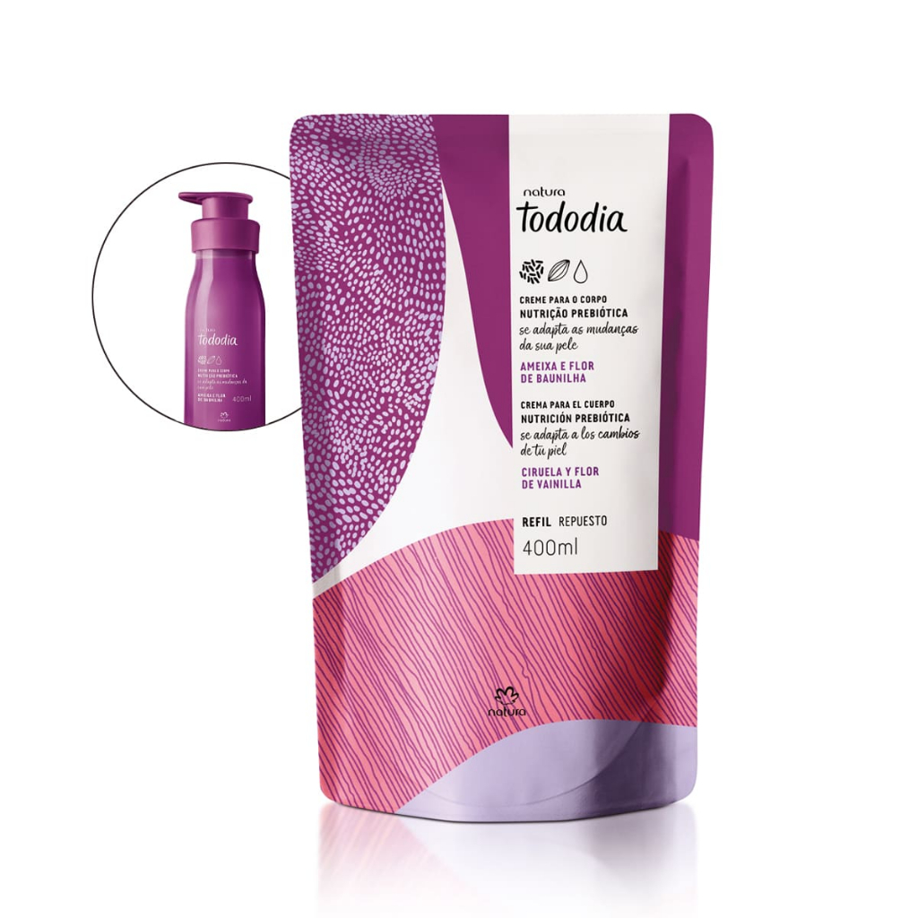 Refil Hidratante Corporal Tododia Ameixa e Flor de Baunilha - Natura 400ml