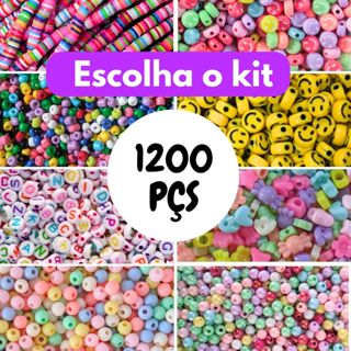 Selecione o Kits 1200 Pçs Miçangas + Silicone 10 metros Aniversário Festas em Oferta na Shopee