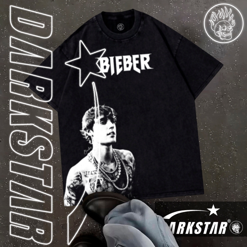 *VALOR PROMOCIONAL* Camisa Camiseta T-Shirt Premium 100% algodão DARKSTAR "Justin Bieber vector" em Oferta na Shopee