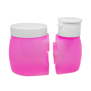 Dosador De Acetona Com Porta Algodão Cor de Rosa em Oferta na Shopee