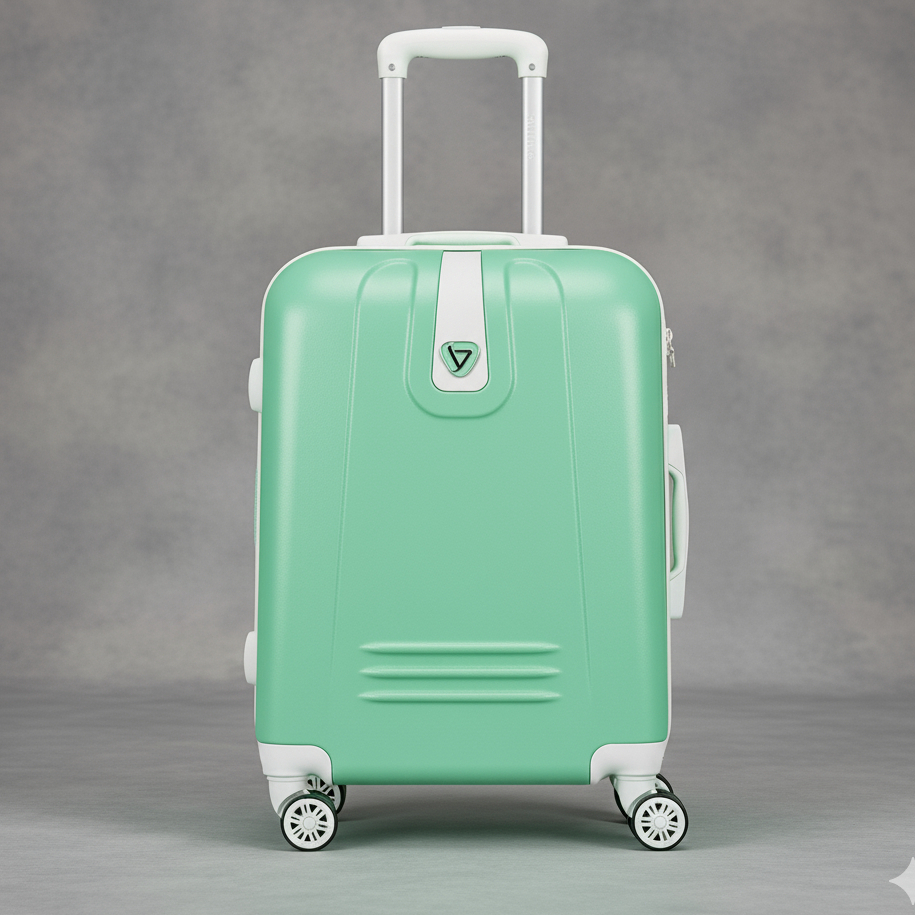 Mala de Viagem Bordo Pequena 10 Kgs Verde água - Rígida Rodas Giro 360º