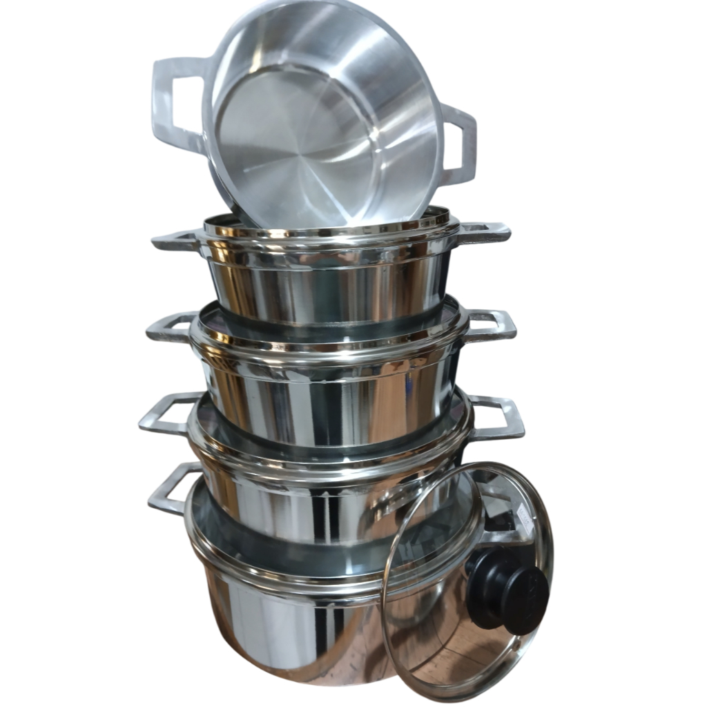 Jogo de 5 panelas aluminio batido fundido polida alto brilho T de vidro ou pesada vc escolhe via chat
