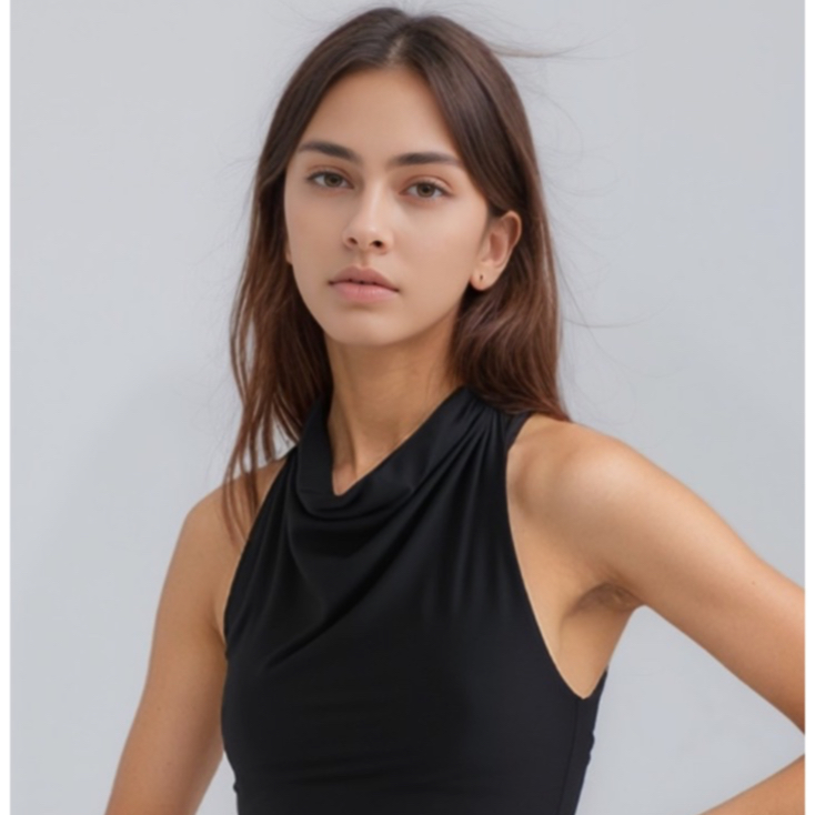 Camiseta Feminina Costas Abertas Soltinha Premium Dupla Regata