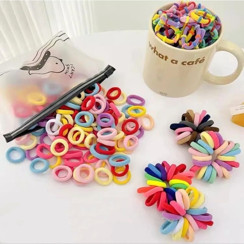 Elástico Com 30Unidades Xuxinha Rabicó de Cabelo Pequeno Preto Colorido Adulto Infantil Criança em Oferta na Shopee