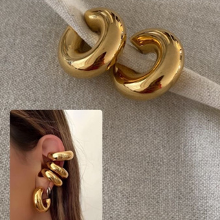 Brinco Ear Cuff Piercing Fake para Cartilagem Brinco Tudo Grosso Punk Acessories Feminino moda ear cuff em Oferta na Shopee