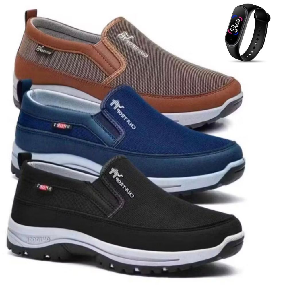 Kit 3 Pares De Tênis Sapatilha Mocassim Masculino Adventure Trilha Impermeável Antiderrapante Com Solado Leve Super Top em Oferta na Shopee