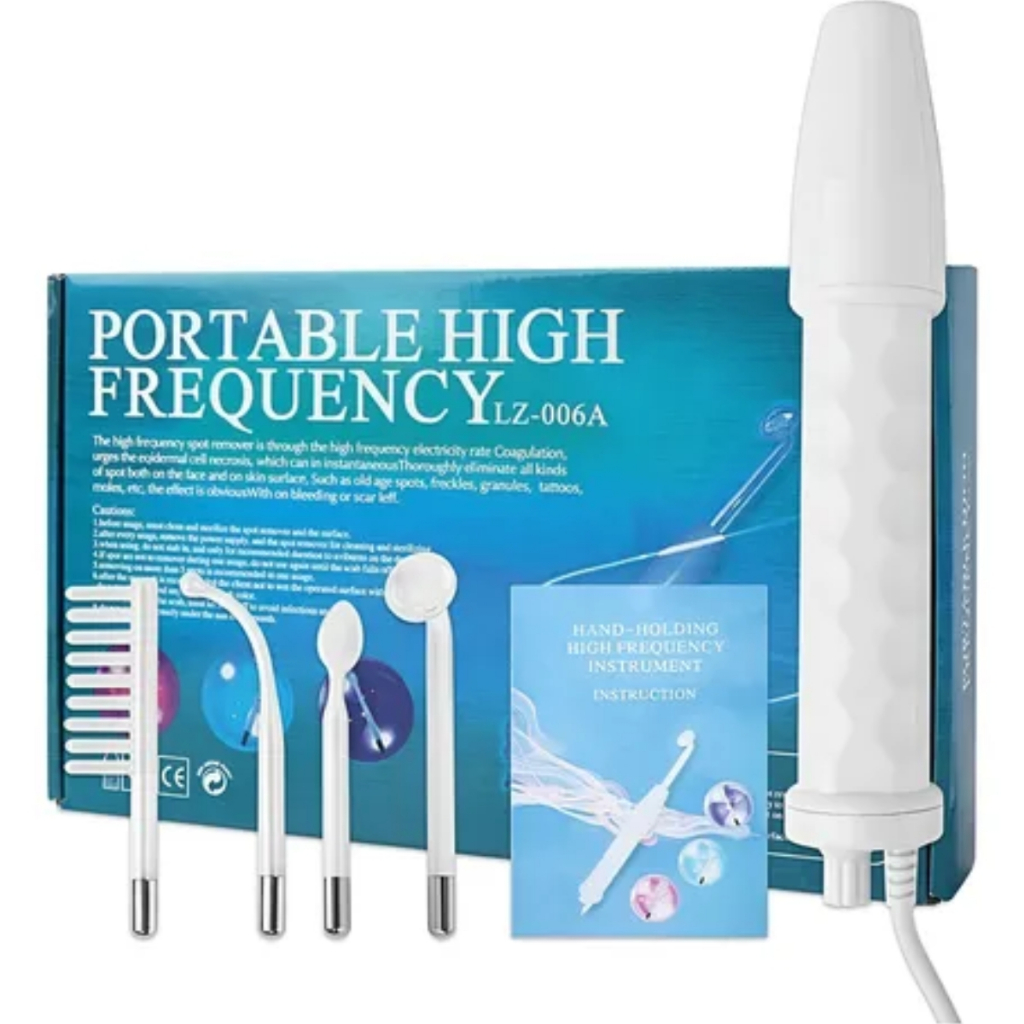 Aparelho Alta Frequência Portátil Tratamento de Pele Facial e Capilar Removedor de Acne Cravos
