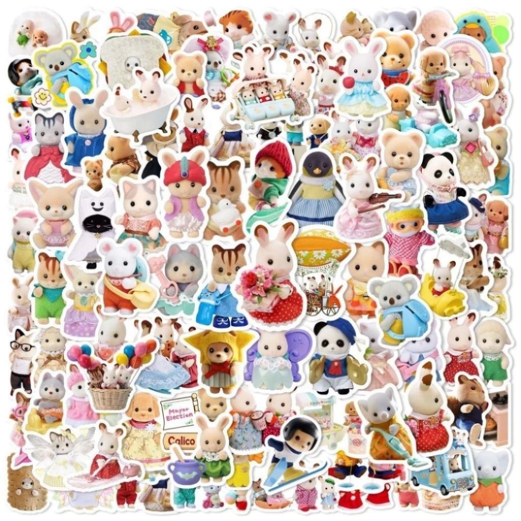 50 Stickers Sylvanian families| Adesivos para Kindle, Planner, Journal e Scrapbook em Oferta na Shopee