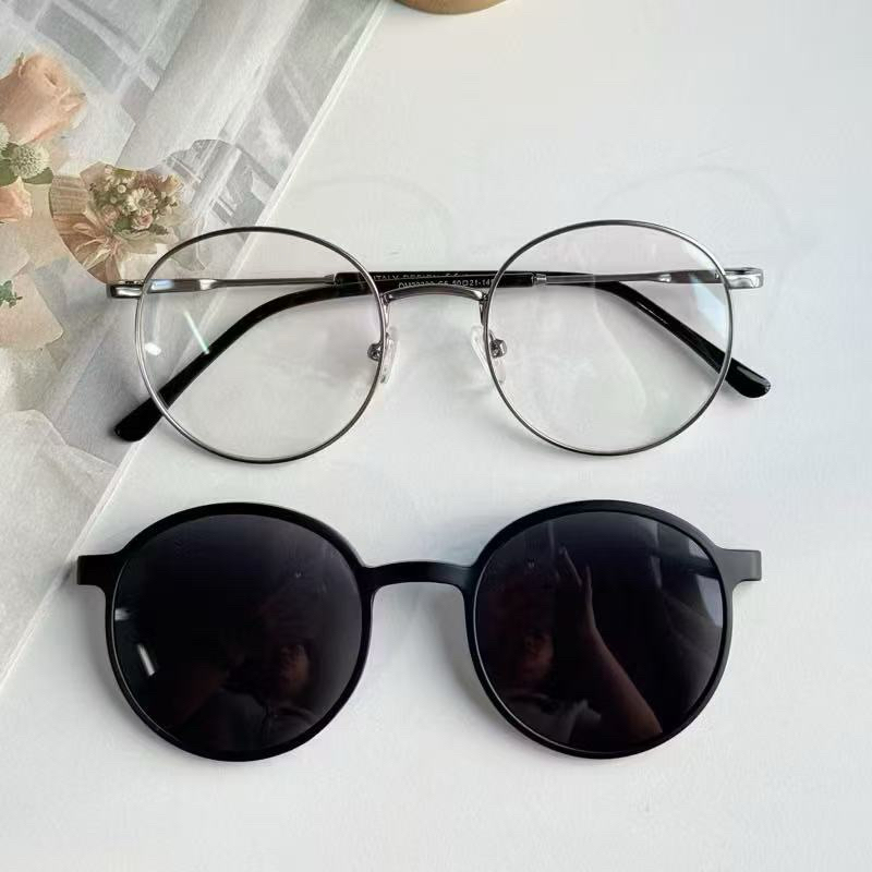 Armação de ferro redonda unissex 2 em 1 em Oferta na Shopee