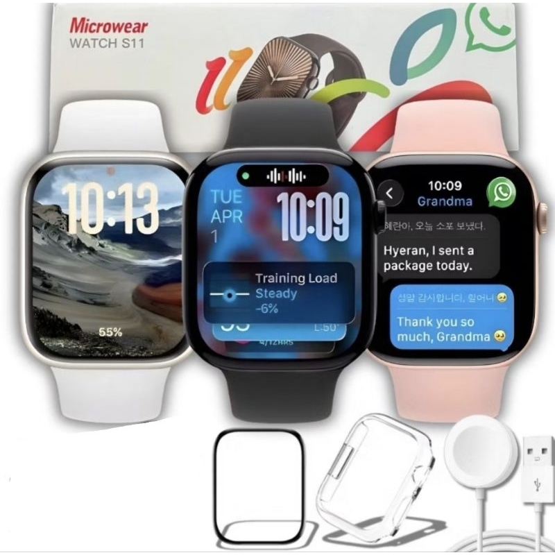 Relógio Smartwatch S11 Séries 11 tela AMOLED hd 2GB GPS monitor saúde esportivo 47mm lançamento