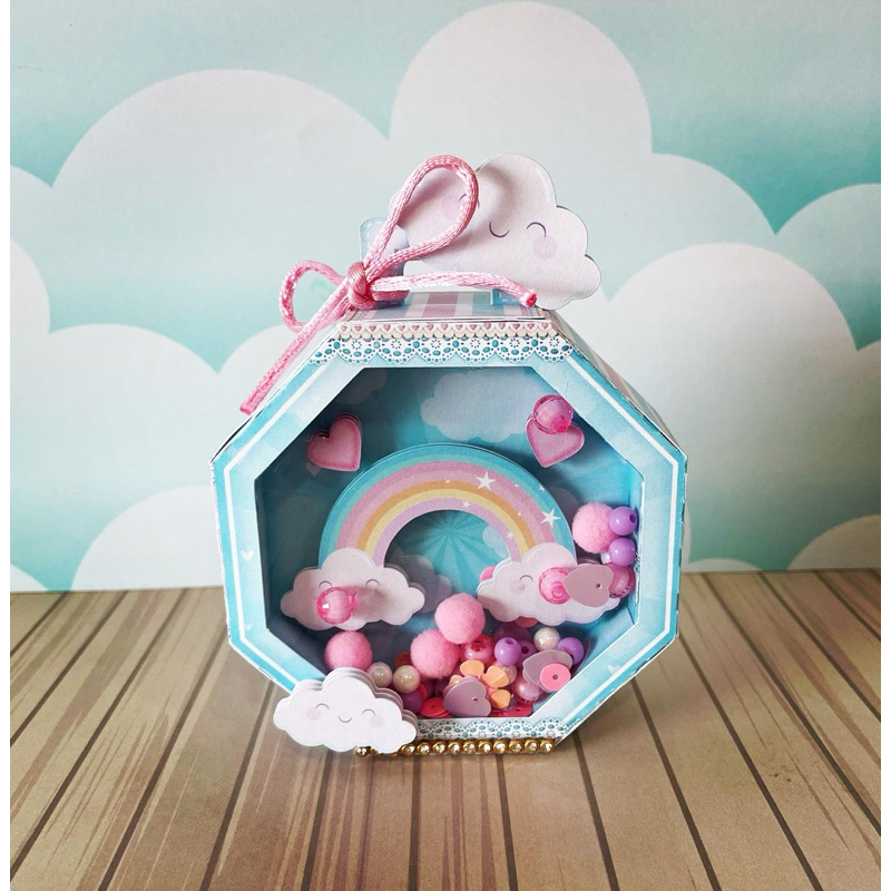 kit papelaria personalizada caixinhas lembrancinhas - arco íris em Oferta na Shopee