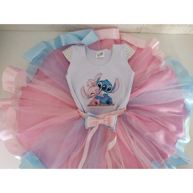 Roupa Stitch, look Stitch, fantasia stitch, tutu stitch, roupa personalizada stich em Oferta na Shopee