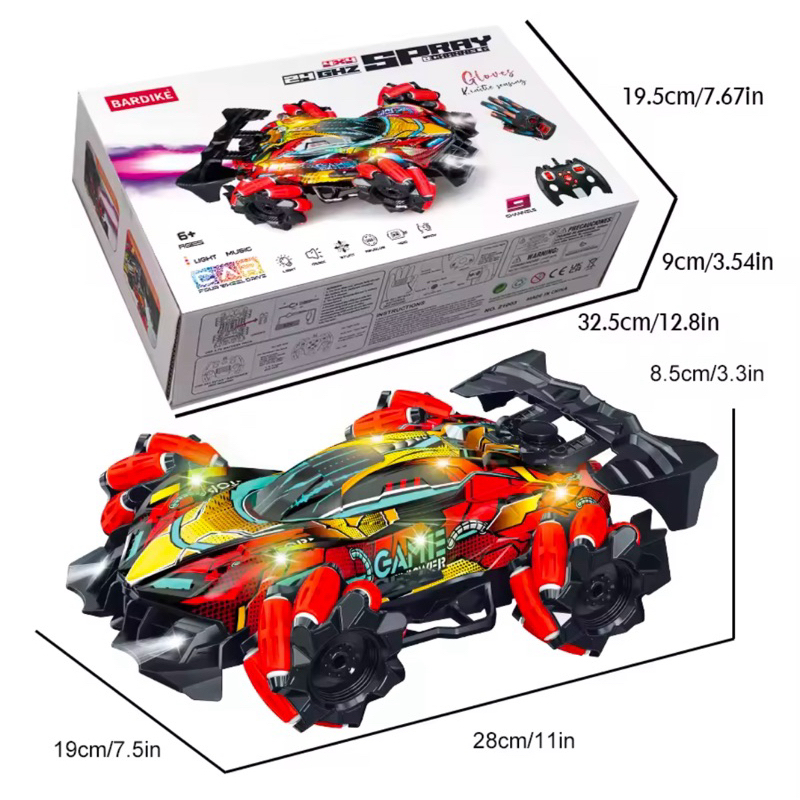 Carrinho Controle Remoto Acrobático Stunt Racing Drift Gira 360