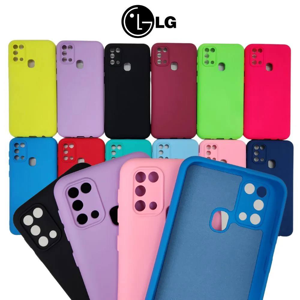 Kit 5 ou 3 Peças Capa Capinha Silicone Aveludado Cor Aleatória Proteção Excelente Qualidade Para LG