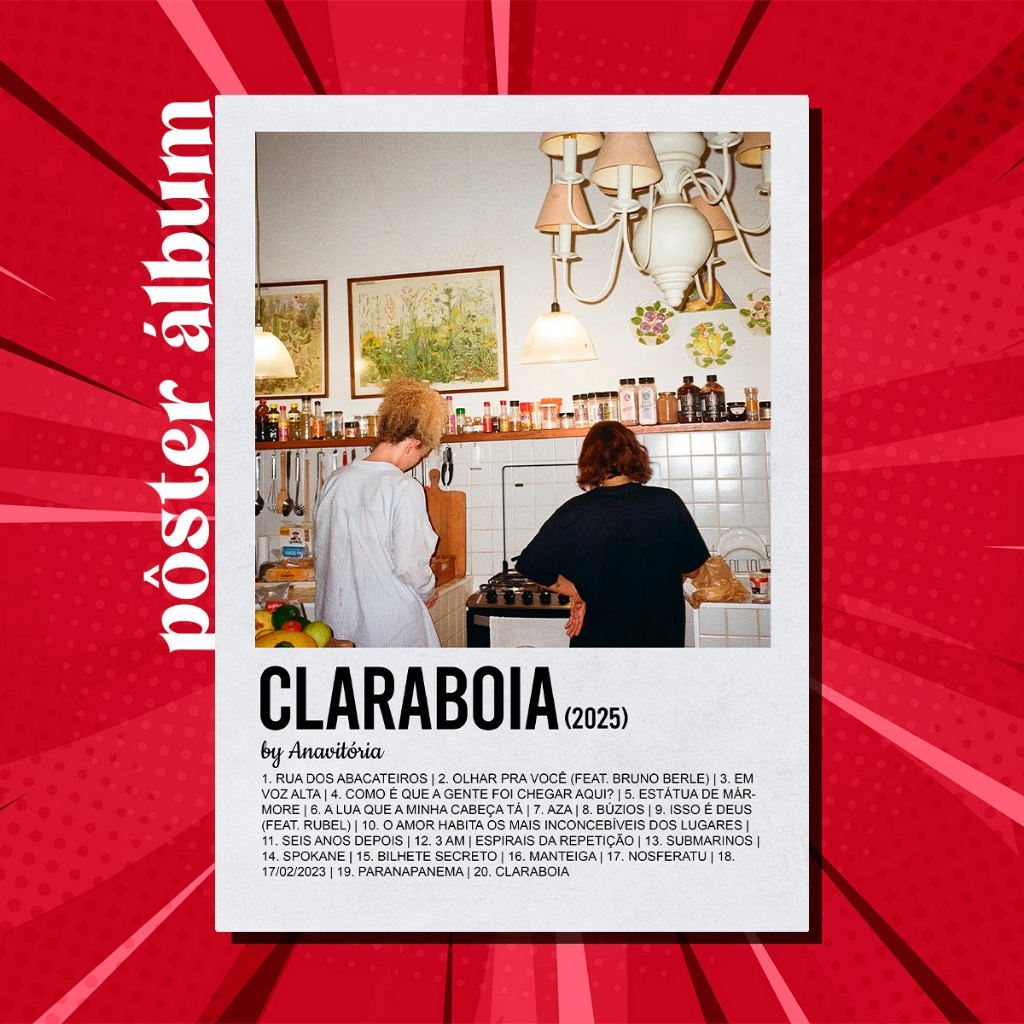 Pôster Álbum Claraboia - Anavitória em Oferta na Shopee