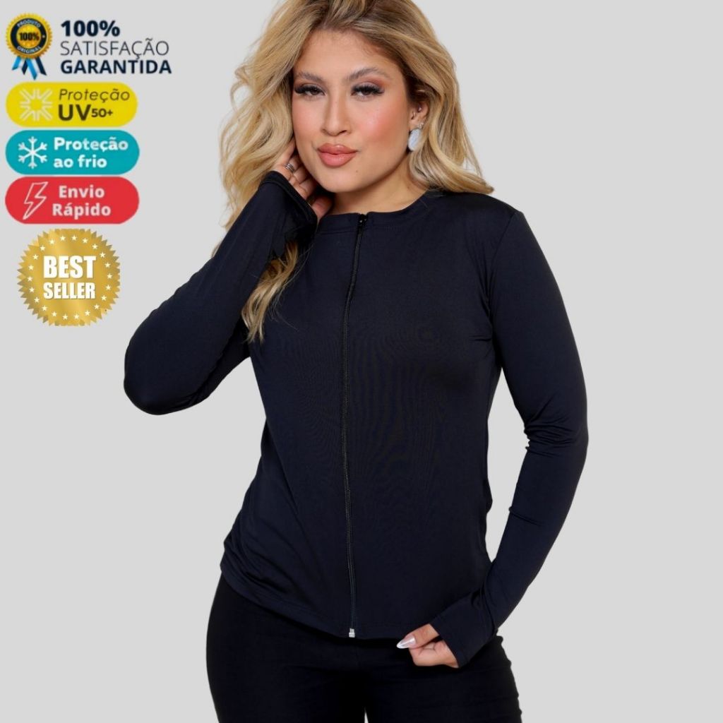 Camisa Térmica Zipper Proteção Uv 50+ Segunda Pele Camiseta Blusa Malha Fria Academia Manga Longa em Oferta na Shopee