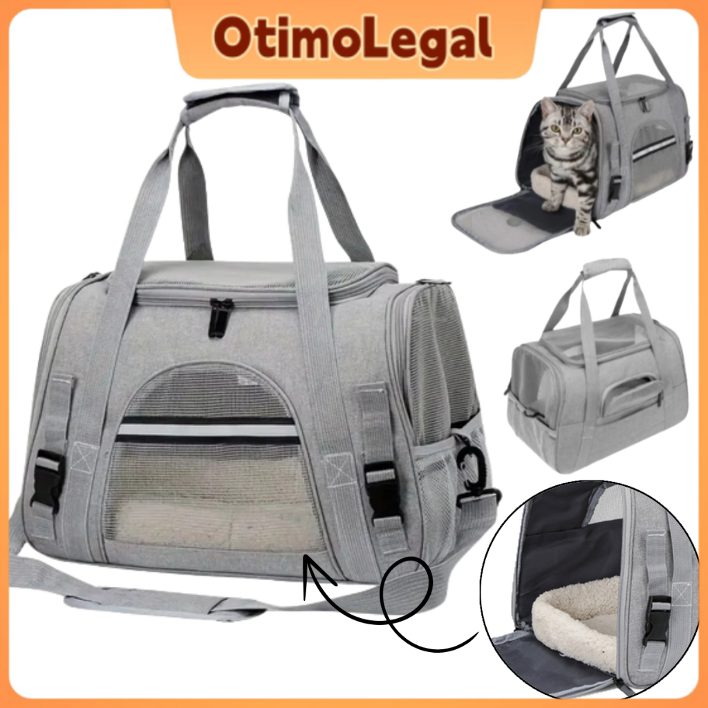 Bolsa Transporte Cães E Gatos Mochila Avião Viagem Mala