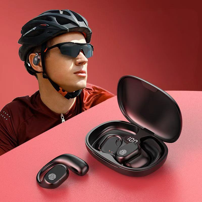 Fone Bluetooth 53 Condução Óssea Redução Ruído Display Digital Sem Fio Esportivo -B8