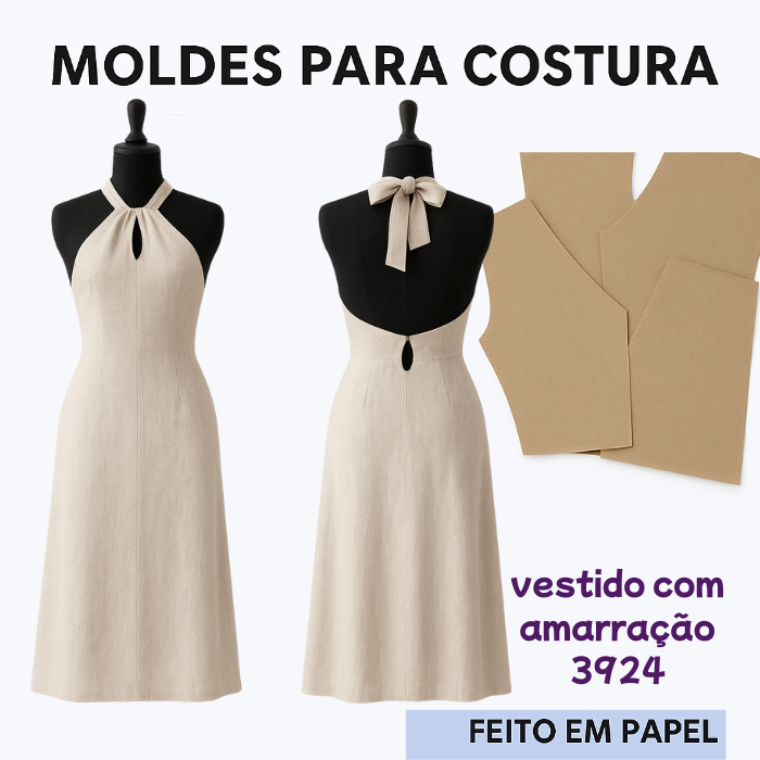 molde vestido com amarração feito em kraft tamanhos separados 3924 em Oferta na Shopee