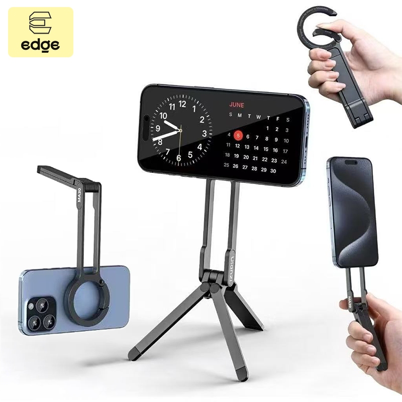 Tripé magnético de alumínio para iPhone 16/15/14, ímã duplo/MagSafe