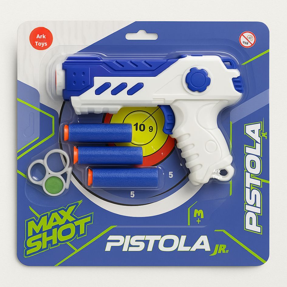 Brinquedo Pistola de Dardos Tipo Nerf de Pressao Soft Alta Pressão Lançador