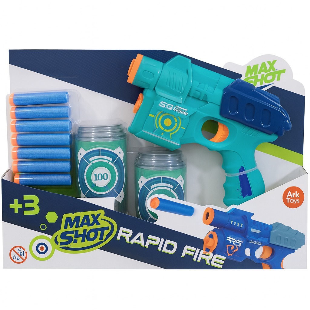 Pistola de Dardos Tipo Nerf de Pressao Soft Alta Pressão Lançador Arminha Nerf Grande