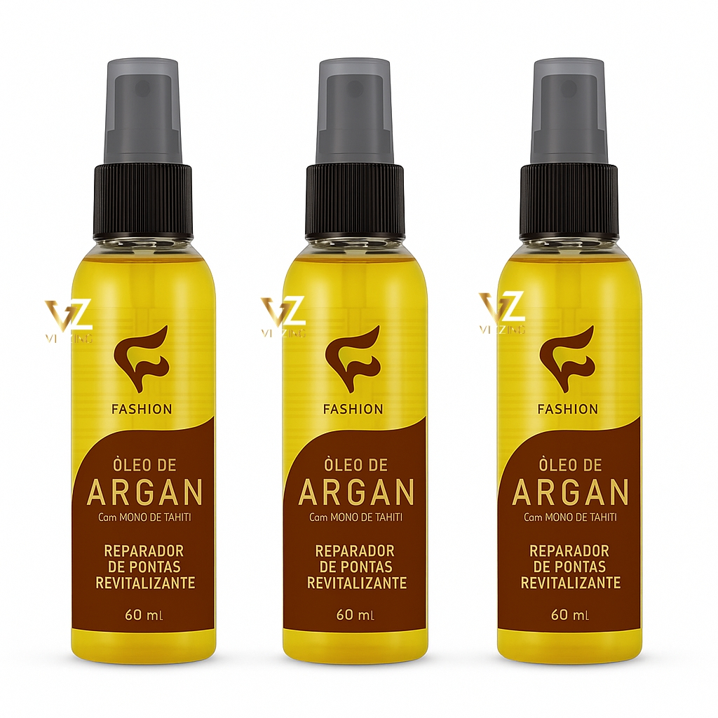Óleo De Argan Reparador De Pontas 60ml Fashion em Oferta na Shopee