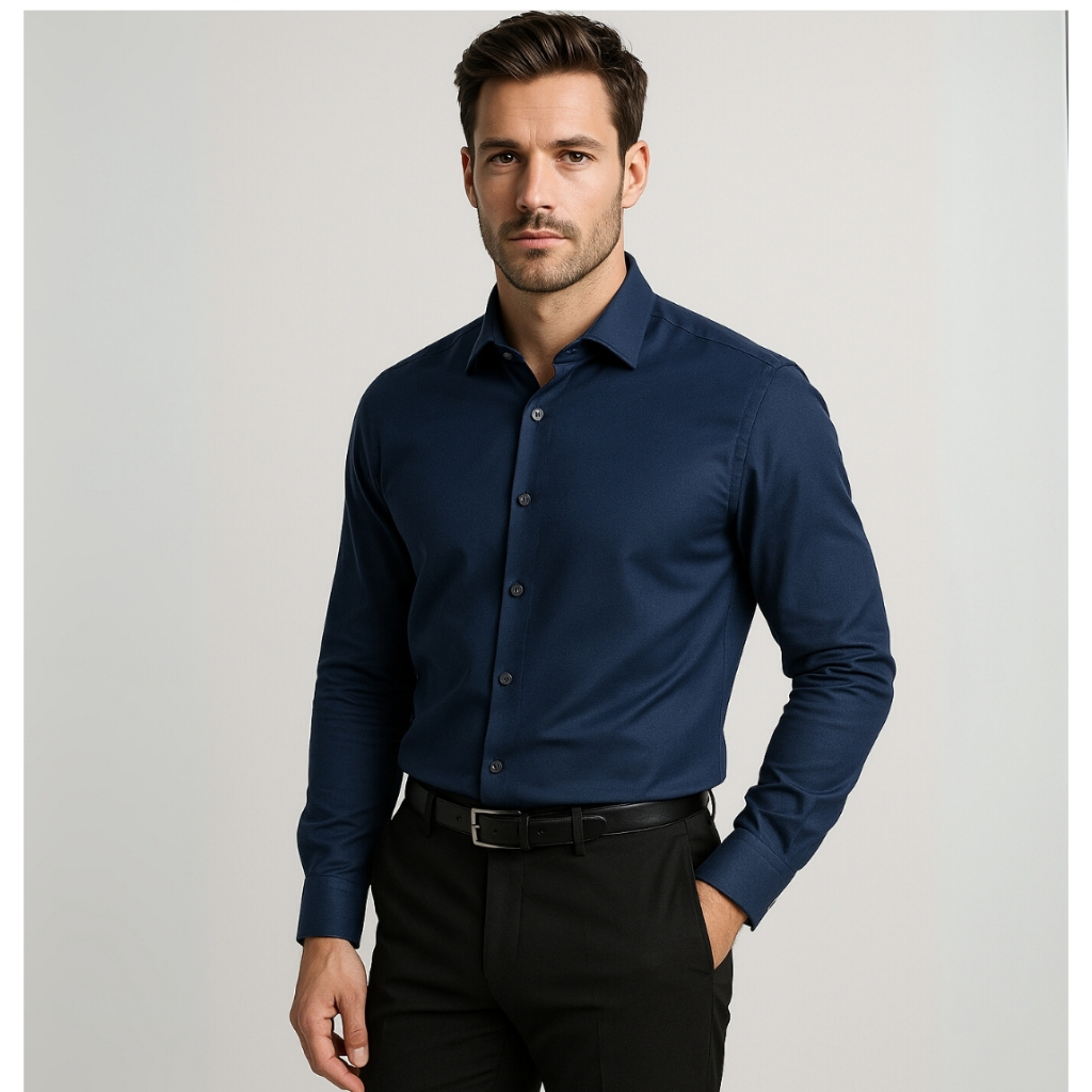 Camisa Social Masculina Manga Longa Slim Luxo Premium em Oferta na Shopee