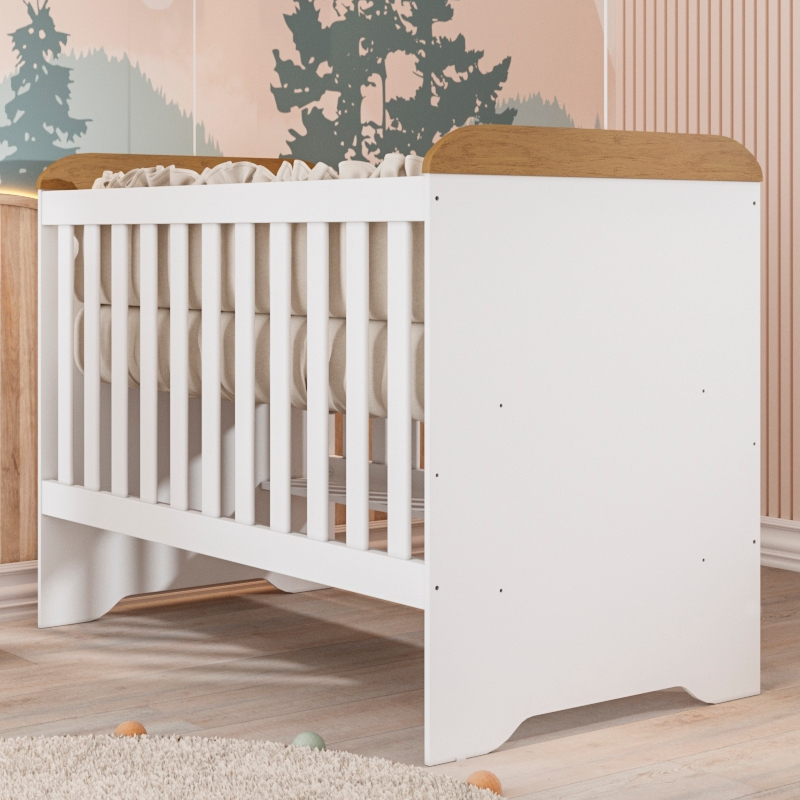 Berço 3 em 1 Americano Carolina Baby - MDF Branco Bétula + Mosquiteiro em Oferta na Shopee