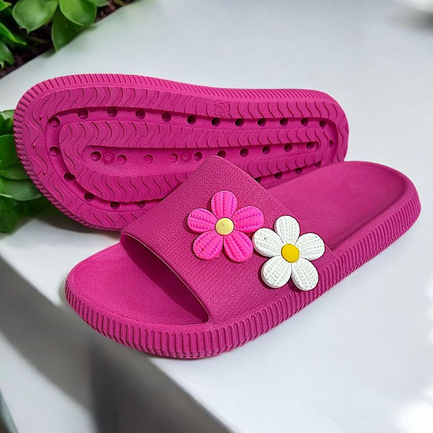 Chinelo Nuvem Feminino De Flor Adulto e Infantil Macio Sandália Confortável Rasteira Moda Personagem kids