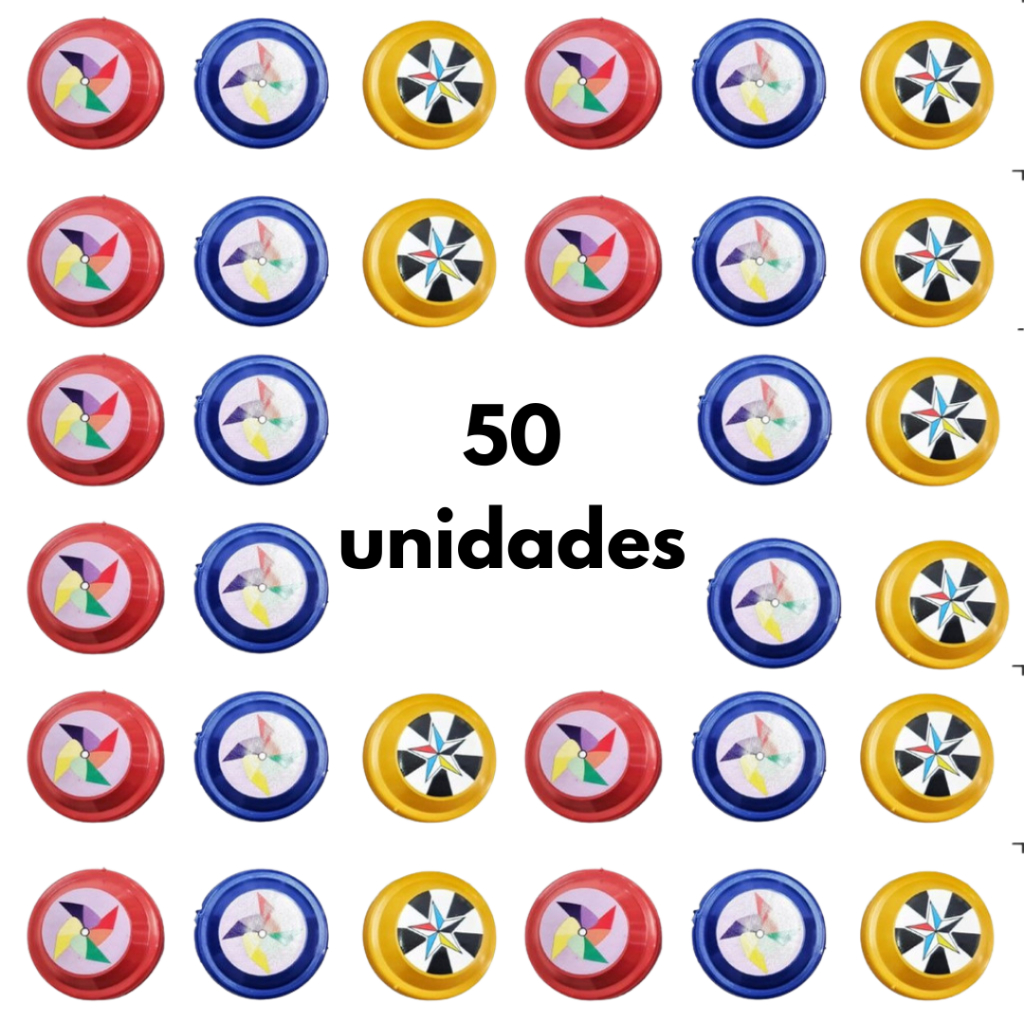 50 Ioiô Grande Coloridos Brinquedo Infantil Atacado