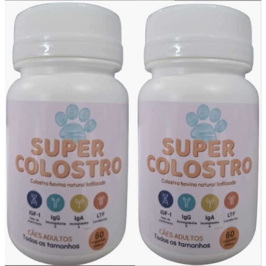 Colostro Pet ColosPet 60 cáps 1000mg Kit C/2