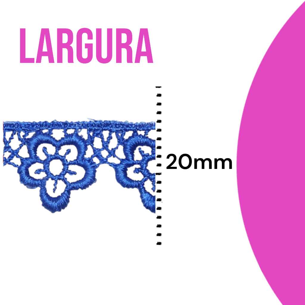 Renda Guipir CHL 615 - 2 cm - Peça com 13,7 metros