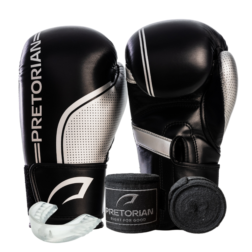 Kit de Boxe Completo: Luva de Treino, Bandagem e Bucal | Muay Thai, Kickboxing | Petrorian Original