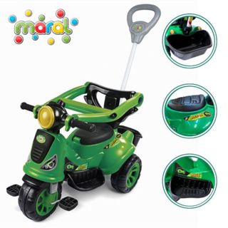 Triciclo Avespa Infantil 2 em 1 Passeio e Pedal Carrinho de Passeio com Haste Buzina e Pedais Maral em Oferta na Shopee