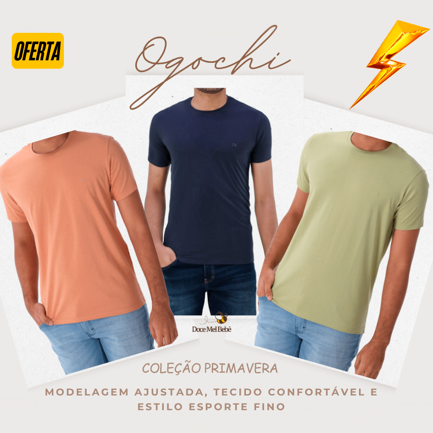 Camiseta Basica Ogochi 100% Original em Oferta na Shopee