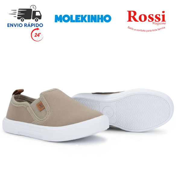 Tênis Infantil Menino Palmilha Slip-On Macia Dia a Dia Molekinho Iate 2136.172