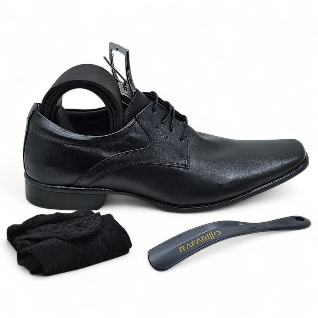 Kit Sapato Social Rafarillo Masculino Couro Conforto Macio Original em Oferta na Shopee