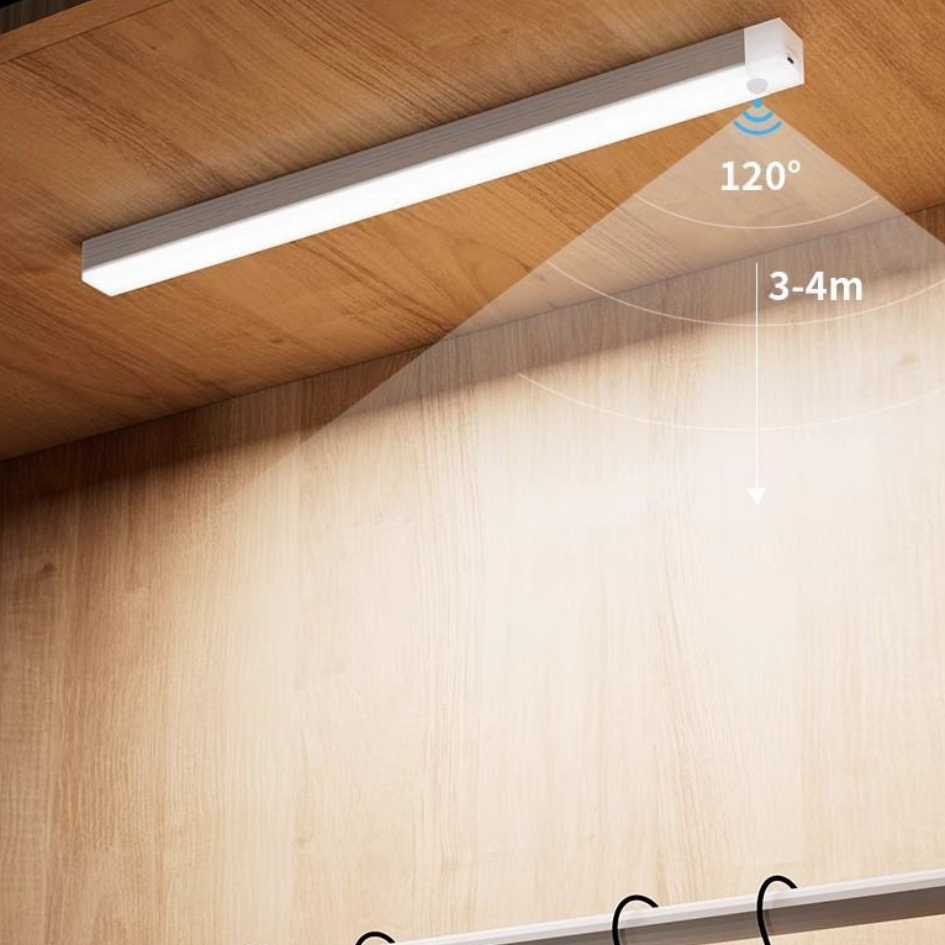 Smart Luminária Inteligente Ultra Led Com Sensor De Movimento Sem Fio E Recarregável Usb Fino Barra 30cm & 50cm em Oferta na Shopee