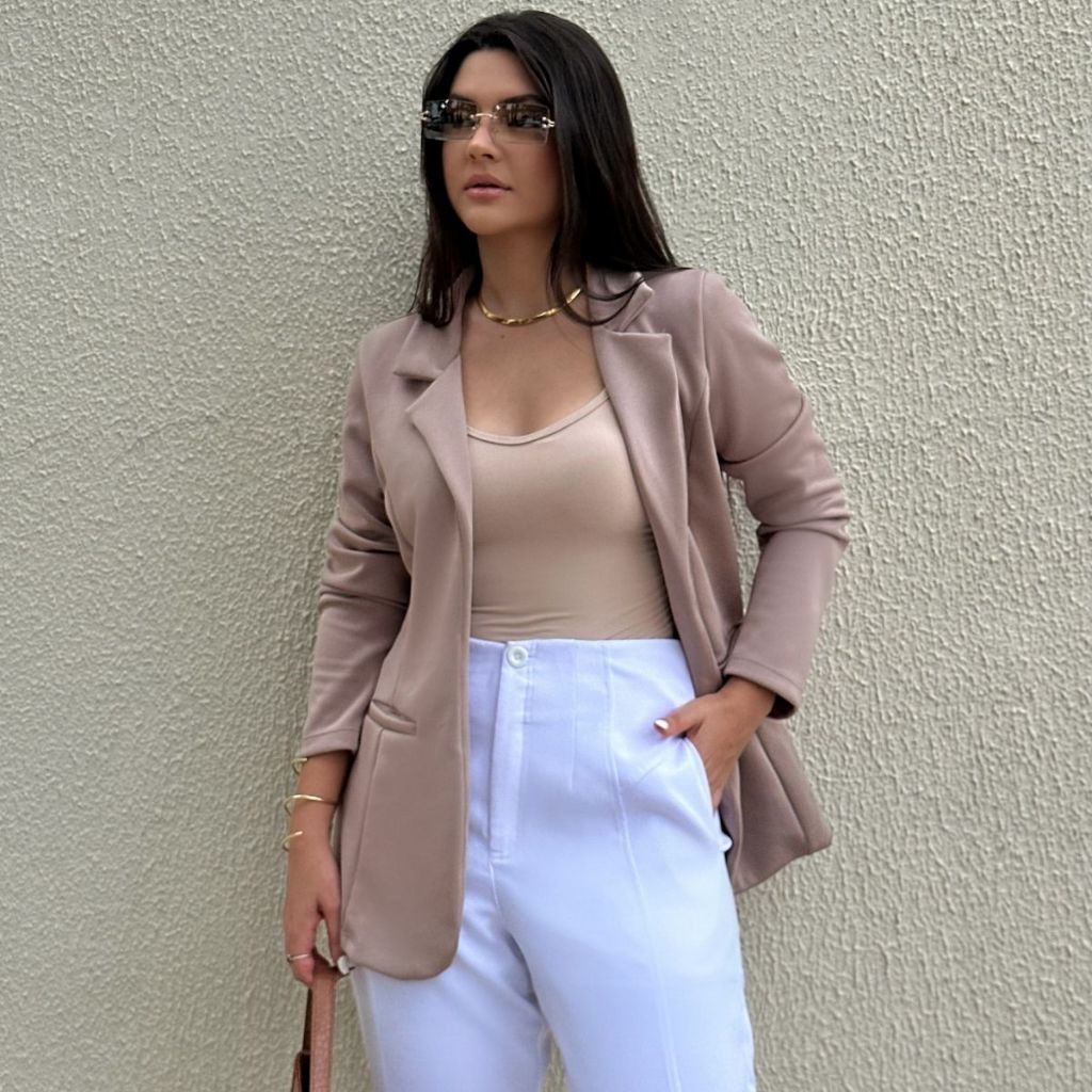 Blazer Feminino Social Casual Trabalho Elegante Inverno Confortável Casaquinho em Oferta na Shopee