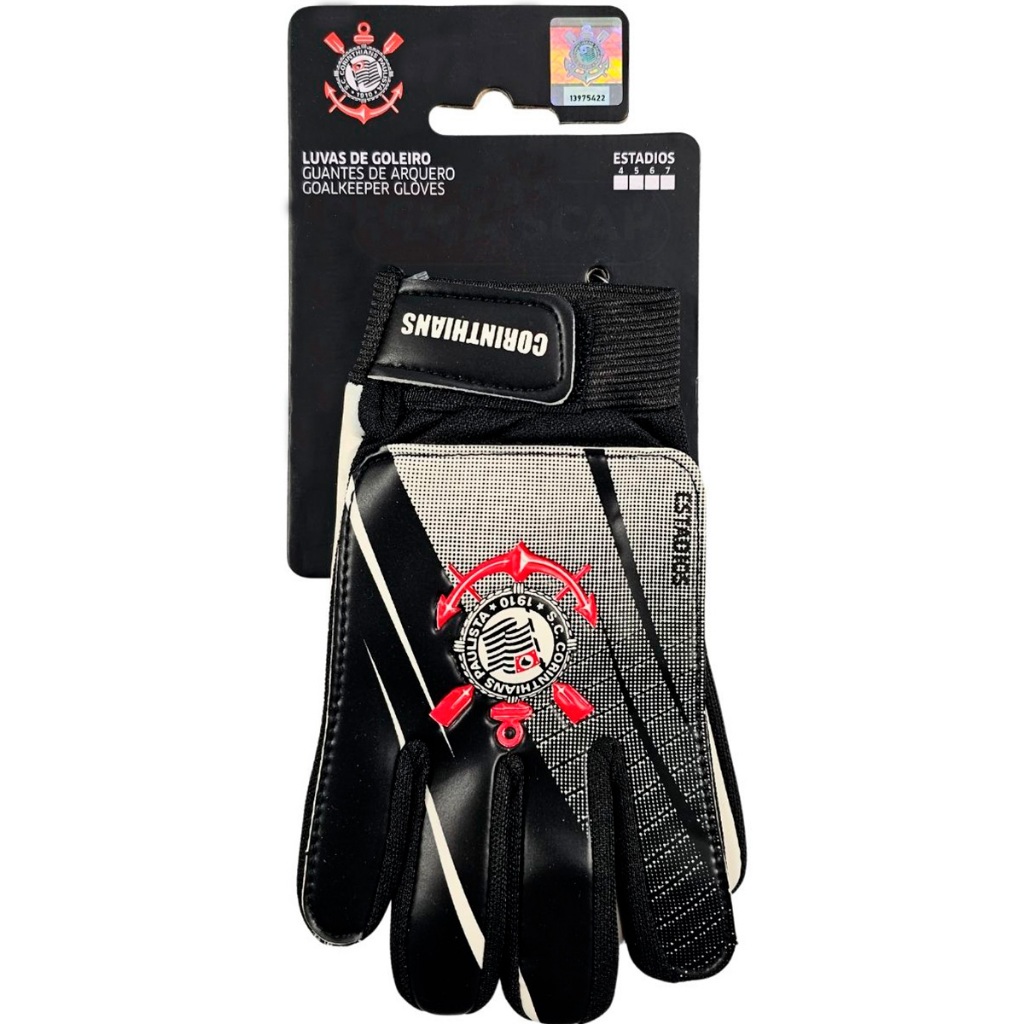 Luva De Goleiro Corinthians Oficial Licenciada Infantil Para Treinos e Jogos - Qualidade e Proteção!