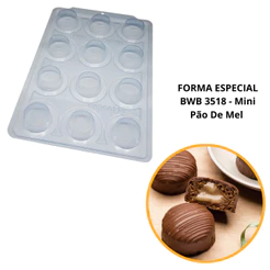 1~4 Forma Bwb Sp 829 Mini Pão De Mel Silicone 3 Partes Profissional Cod-3518 (Sp Especial) (CHOCO)
