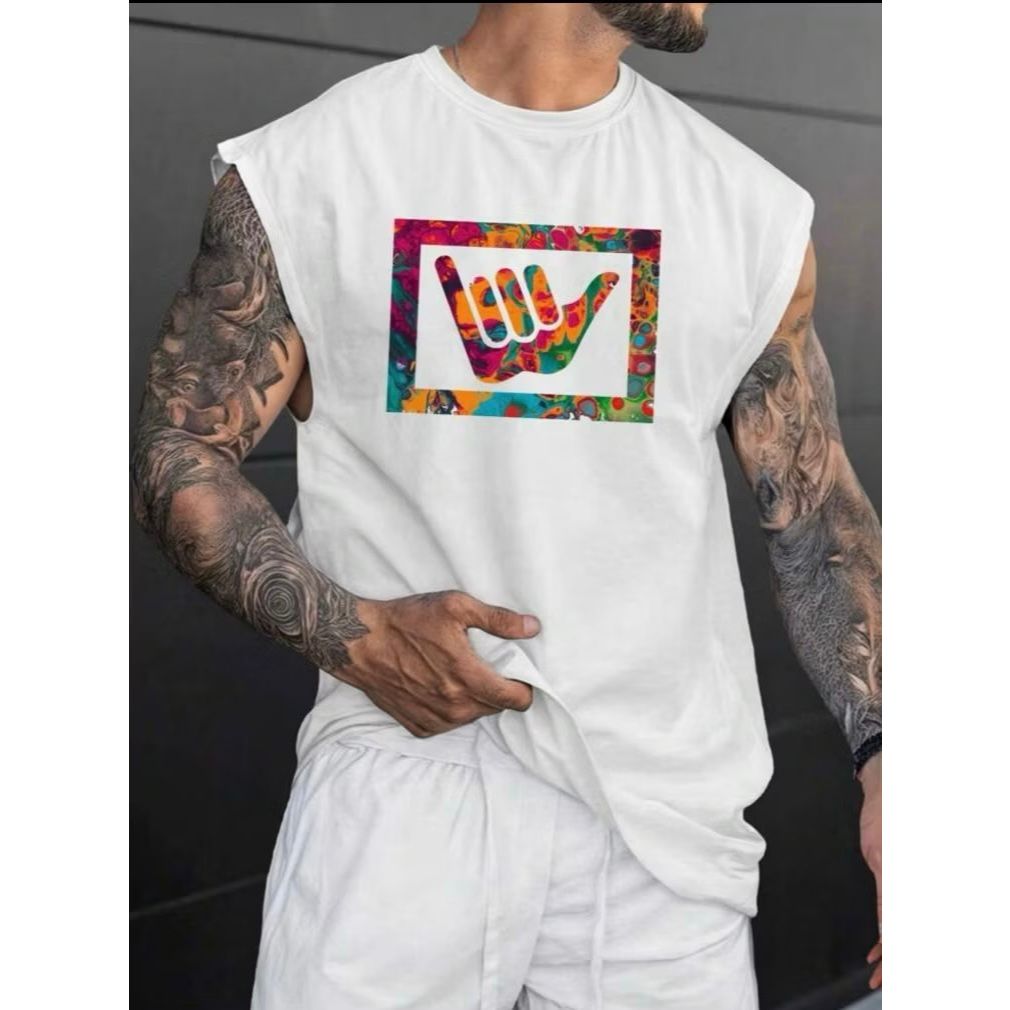 CAMISETA REGATA MACHÃO OVERSIZED MASCULINO ESTAMPADA 100% ALGODÃO UNISSEX CASUAL TREINO CORRIDA LANÇAMENTO-ENVIO IMEDIAT