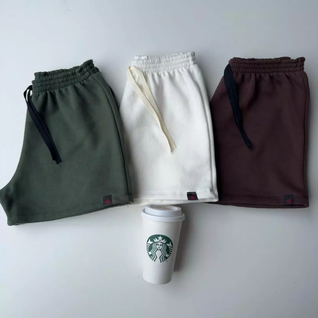 kit 3 short feminino bermuda feminina short moletinho pecas no moletom básico para seus dias shortinho confortavel — imagem 1