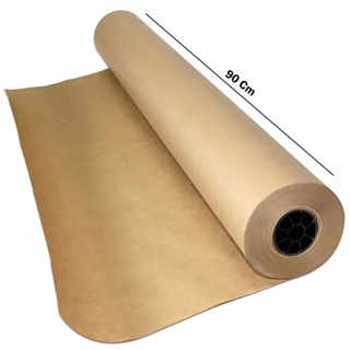Papel Pardo Semi Kraft Bobina 90cm Embalagem 3k Envelopamento Caixa Decoração Embrulho Presente em Oferta na Shopee